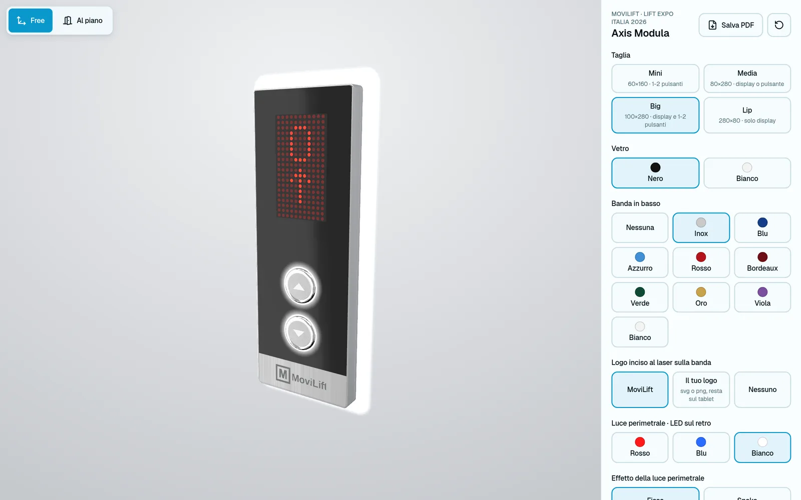 Il configuratore 3D dell'Axis Modula su StationLift